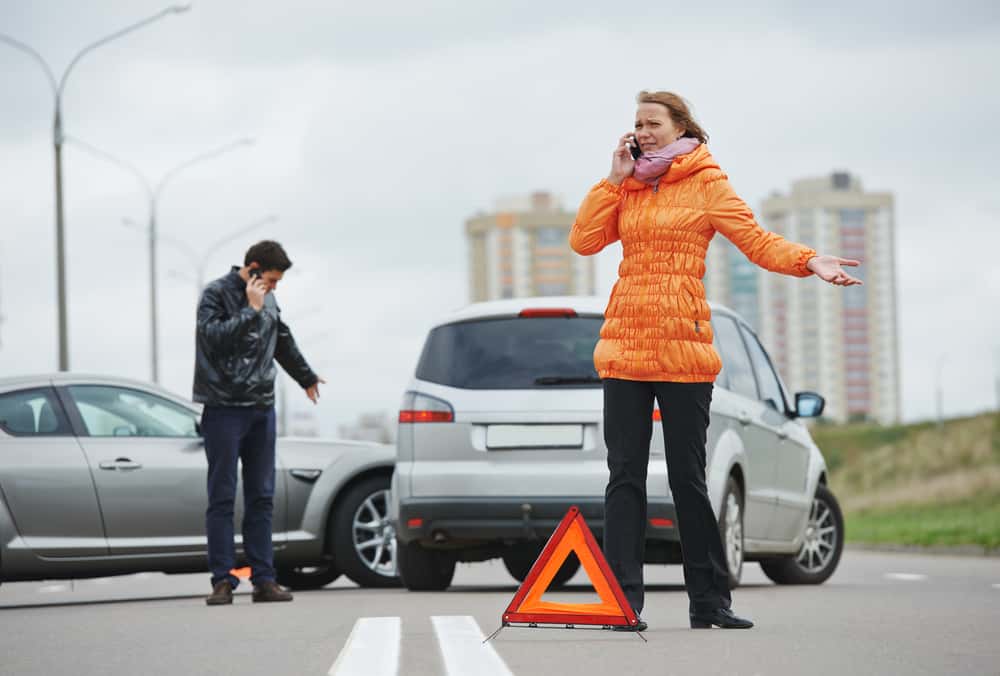 car accident between two drivers