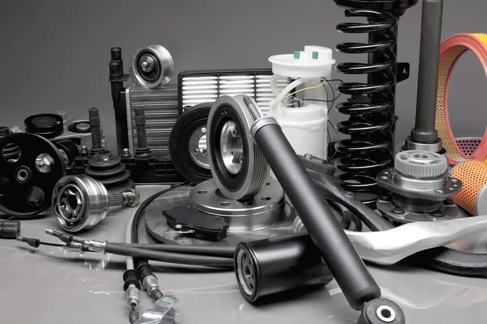 Assortment of car parts