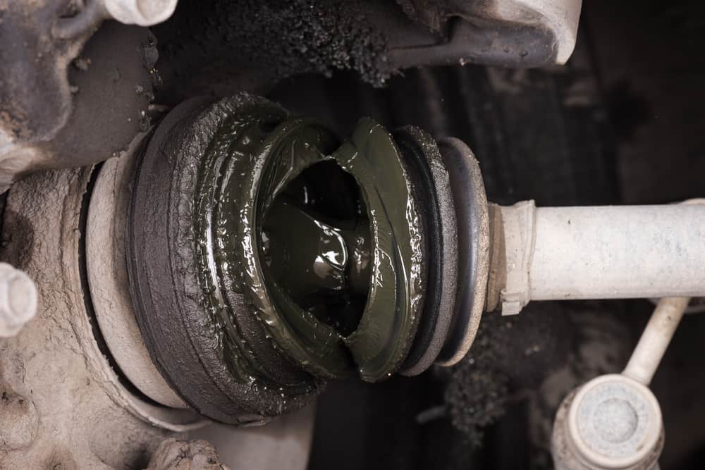 split cv gaiter on a car axle