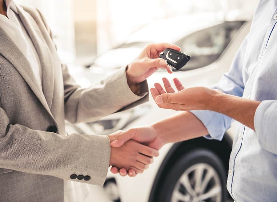 Car sale handshake