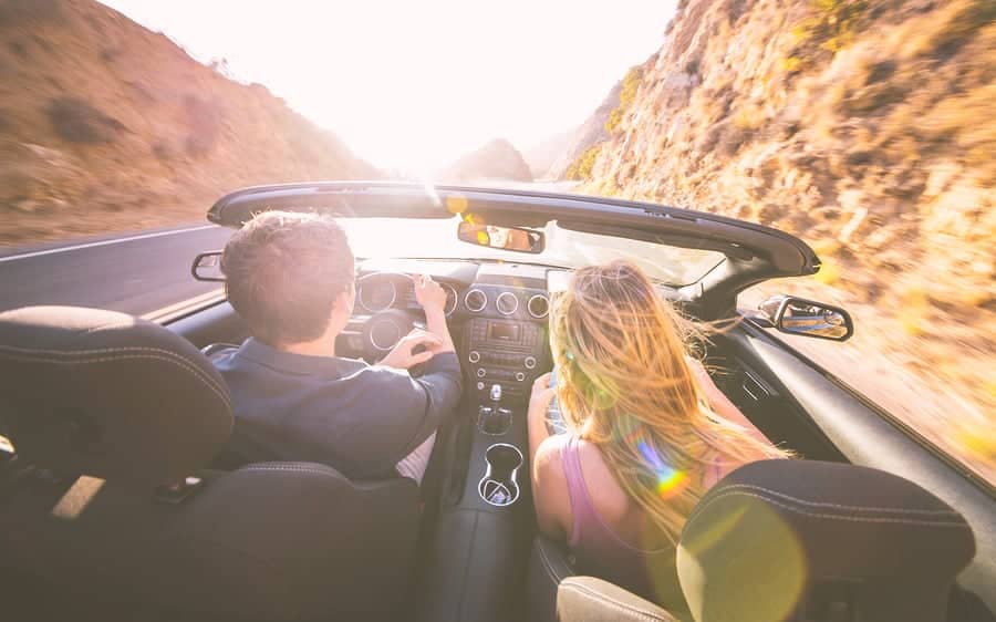 driving in a convertible