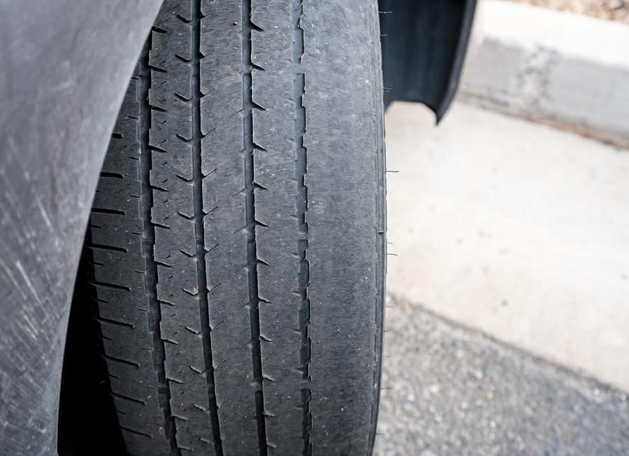 uneven wear on a tyre