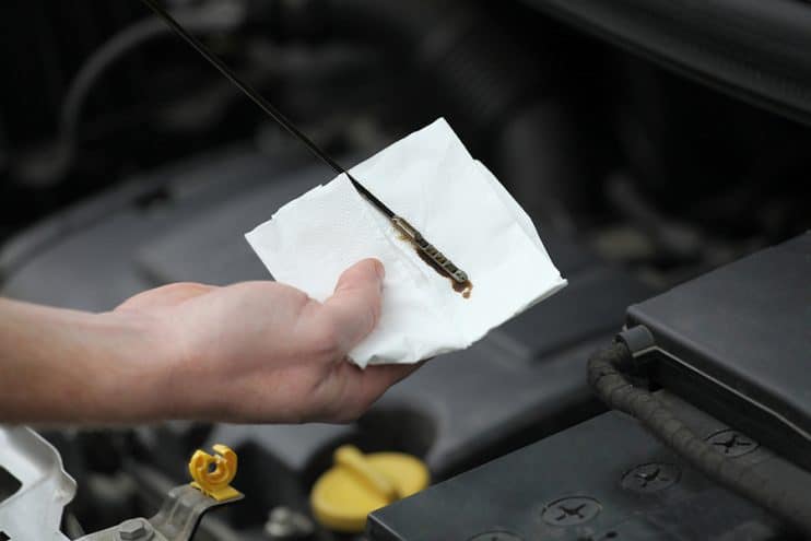 Inspecting engine oil