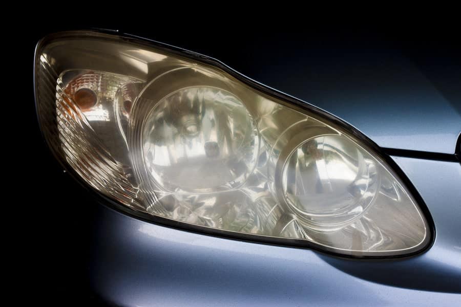 oxidised headlight