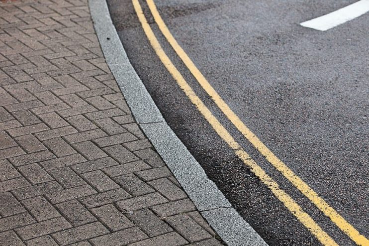 double yellows on a road