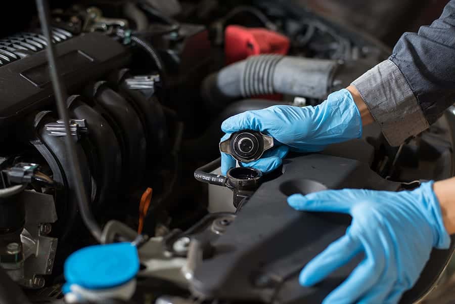 removing a radiator cap