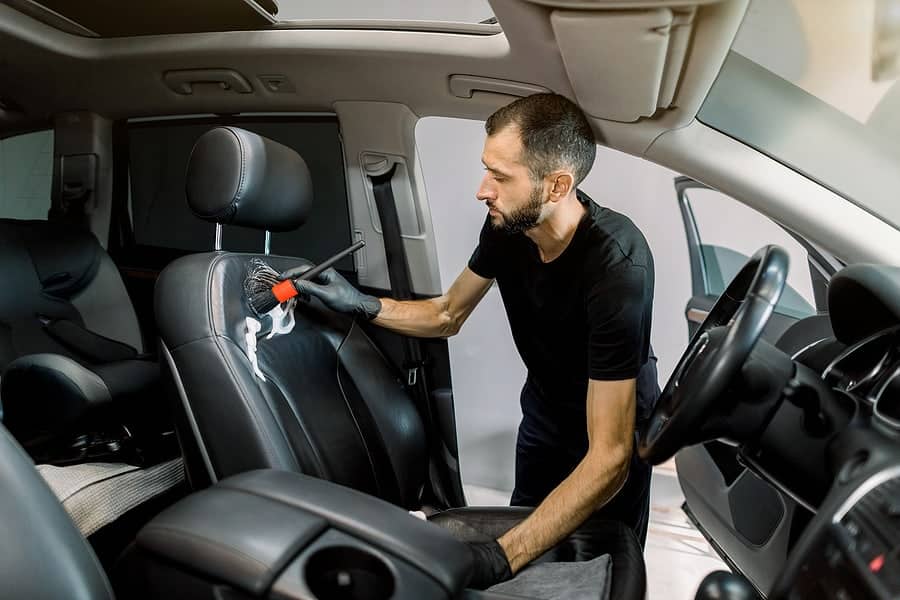 cleaning interior leather seats