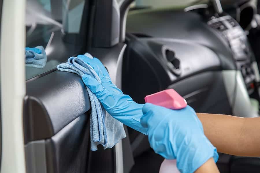 cleaning a car interior