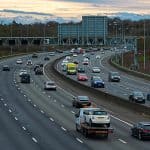 Hunton Bridge, Uk – February 23, 2020: Evening Traffic On Busies