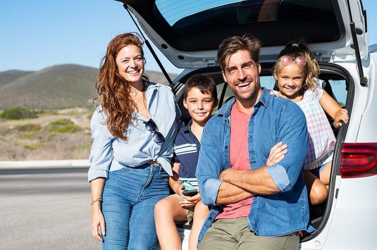 family on a road trip