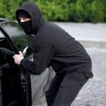 Car Thief Steal Car Breaking Door Criminal Job Burglar Hijacks A