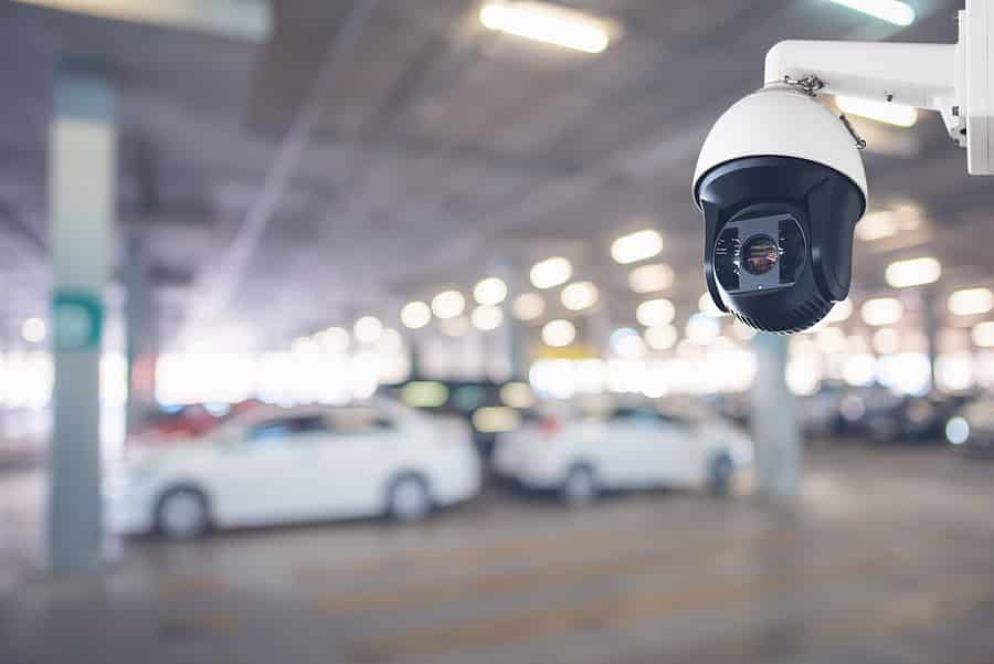 car park with CCTV to prevent cars being stolen