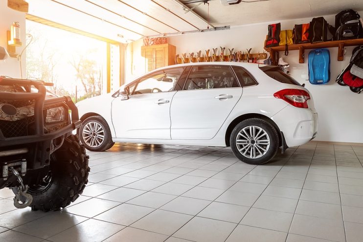 car in the garage to prevent it being stolen