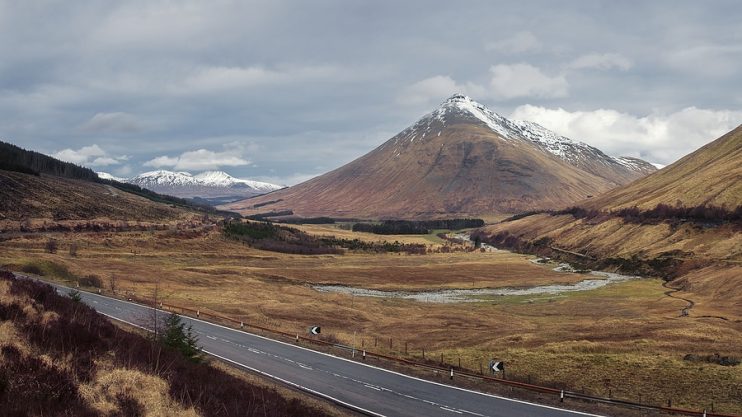 road through scenic Scotland