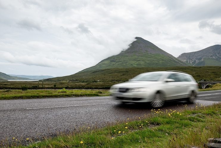 driving through Scotland