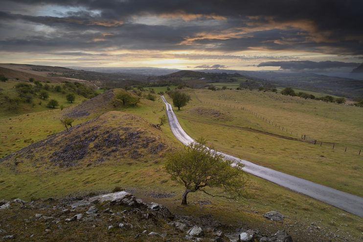 country road in Wales