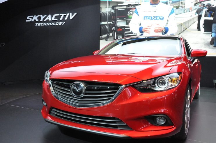front of a Mazda 6