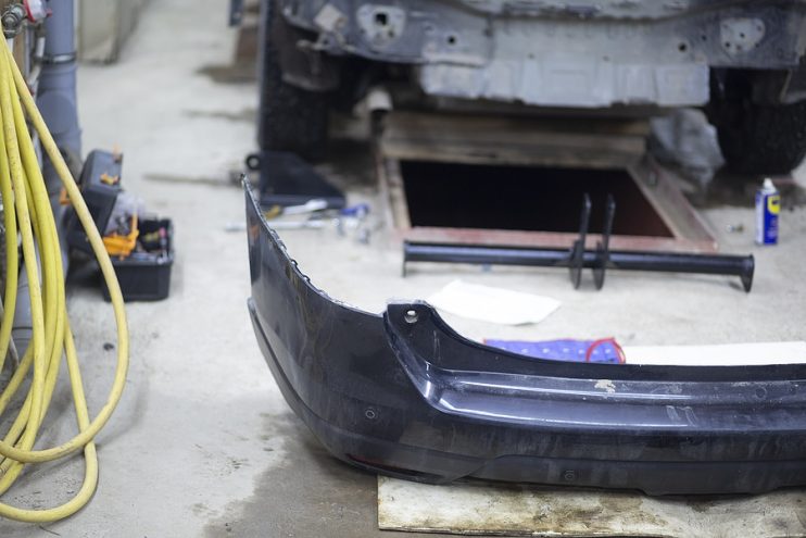 a car prepared for a tow bar to be fitted