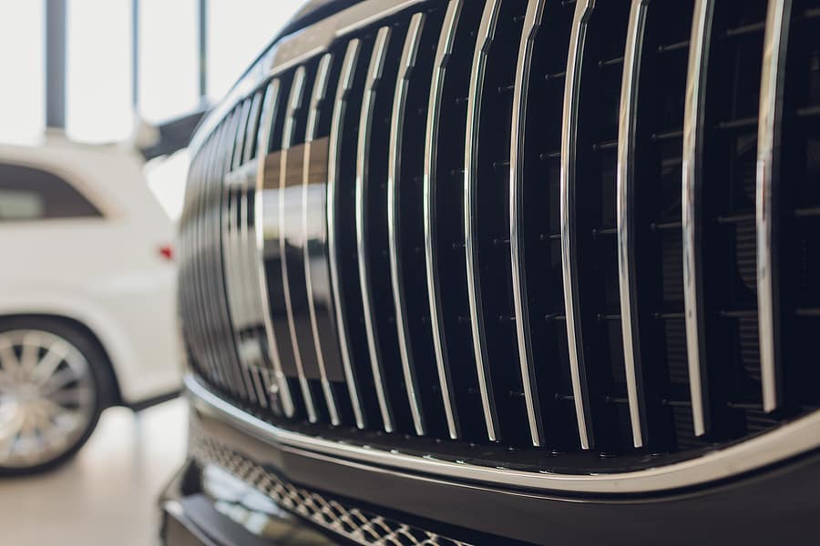 vehicle grille close up