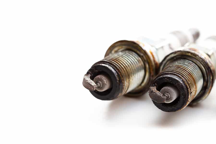 worn spark plugs that may cause misfiring