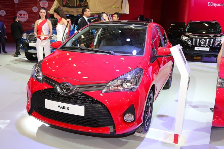 red Toyota Yaris