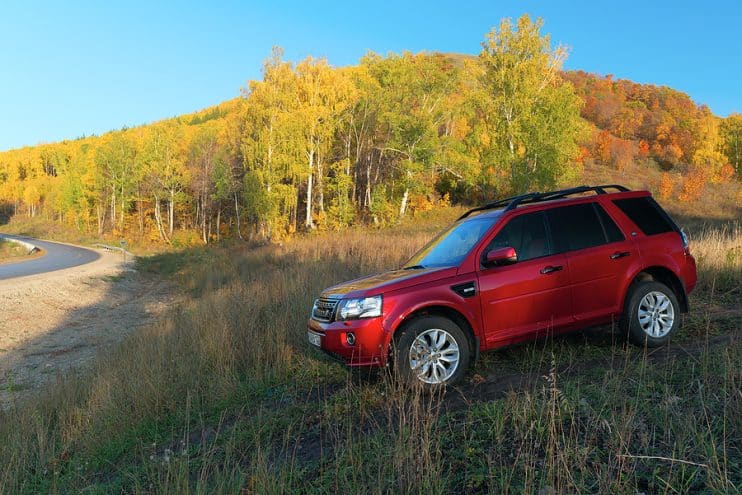 Red Land Rover Freelander