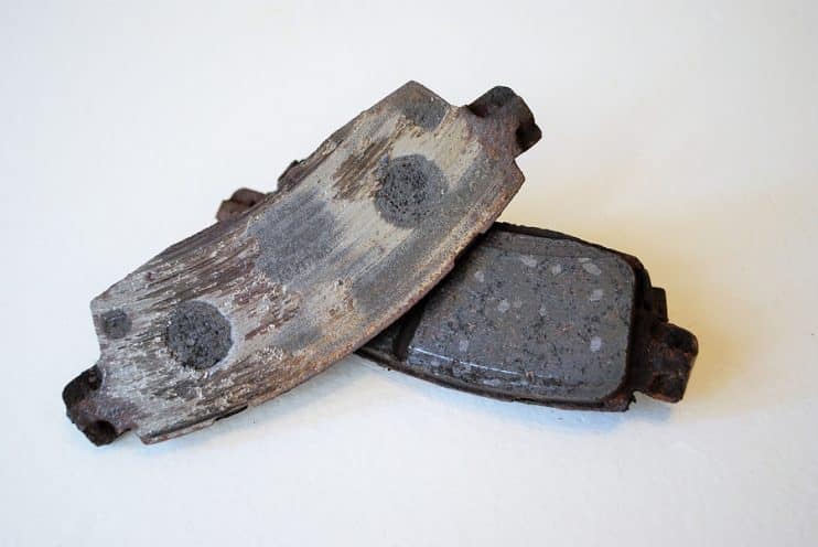 Worn out brake pads