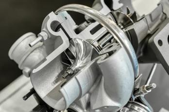 turbocharger with cutaway