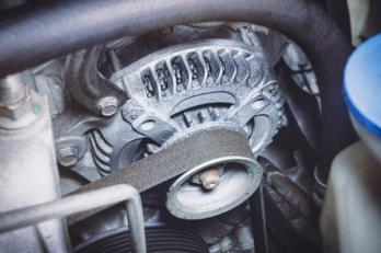 alternator and belt on a car