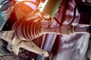 Close up of driveshaft